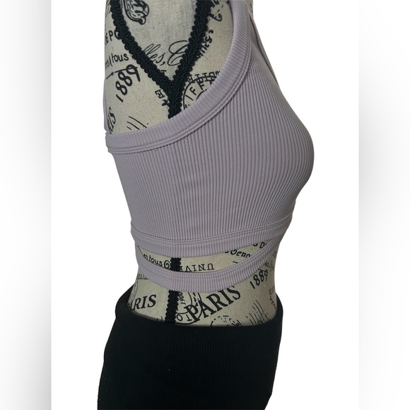 NWT Ribbed Cutout Crop Top | One Size - Picture 3 of 5